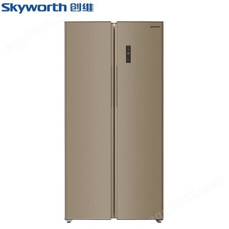 Skyworth创维双门冰箱典雅棕超薄极简机身 触摸式外显 精细控温