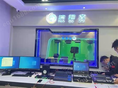 虚拟演播室灯光蓝箱绿箱搭建校园电视台虚拟场景合成 新闻演播厅