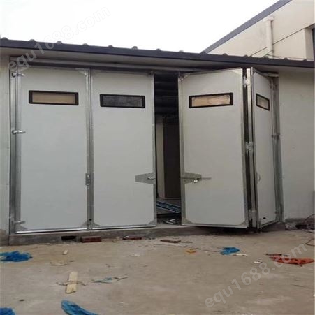 工业折叠门 白色电动厂房折叠大门 开启简便 可定制