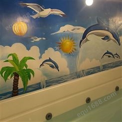 广州直销  3d立体墙画 动画图案  防水防晒 儿童房壁画