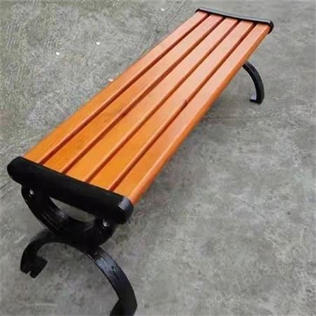 户外铸铁防腐木休闲椅 园林椅1.5米小区休息靠背公园椅 甲冠体育