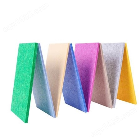 聚酯纤维吸音板毛毡板彩色幼儿园防撞软包隔音消音板装饰材料