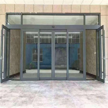 锦良装饰 商场办公楼玻璃门 不锈钢电动自动玻璃感应门定制
