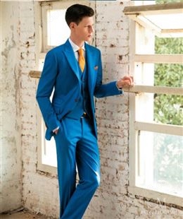 商务西装 新款西服 蓝色系列 修身休闲礼服 进口羊毛 米兰定制