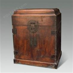上海市老红木箱子收购     老红木梳妆盒回收   老黄花梨箱子回收