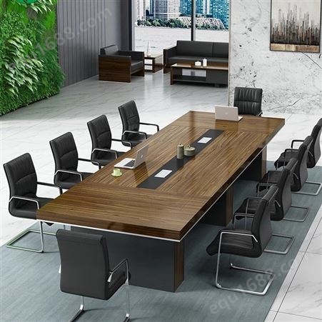 苏州会议桌简约现代钢木培训桌办公桌椅组合板式员工洽谈桌
