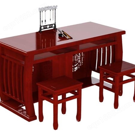 标准版智慧书法教室 专业书法桌椅 实木古典风格-新科教学设备