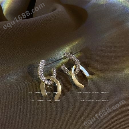 韩国925银针ins风简约树叶耳环女个性设计感高级耳钉森系耳饰品潮