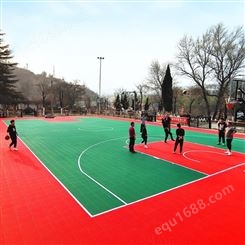惠州惠城篮球场悬浮式拼装地板 室外幼儿园单位悬浮地垫运动地板