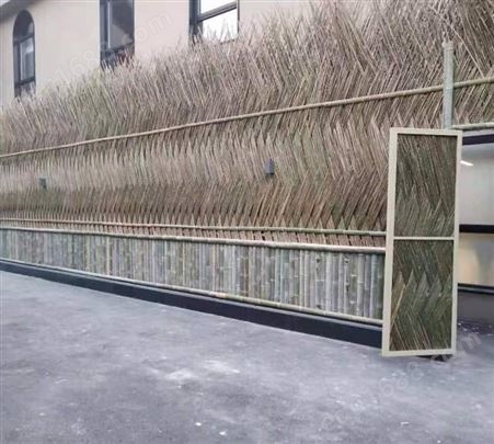 竹围栏定制 民宿别墅防护竹栅栏 庭院装饰 可上门安装
