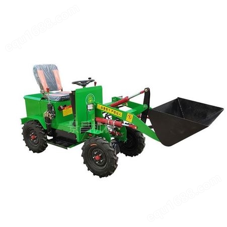 农用柴油动力铲车小型四驱电动装载机工地垃圾推土机牛场铲粪