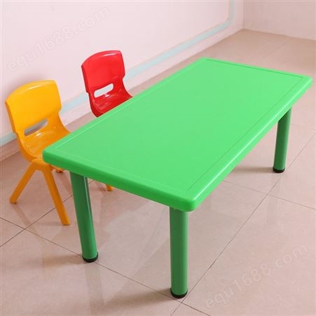 供应幼儿园塑料桌椅长方形儿童学习培训桌餐桌