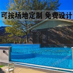 伊贝莎钢化玻璃游泳池大型装配拼装式透明恒温泳池厂家品牌推荐