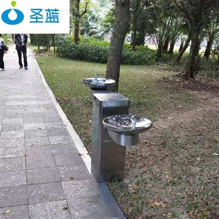 圣蓝户外饮水设备 景观不锈钢公共饮水台 公园室外洗手台直饮机