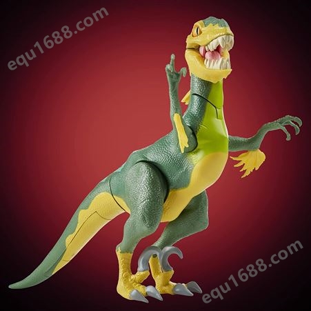 可动人偶活动恐龙 猛禽黄色收藏可动玩偶带配件6 英寸约15.24厘米