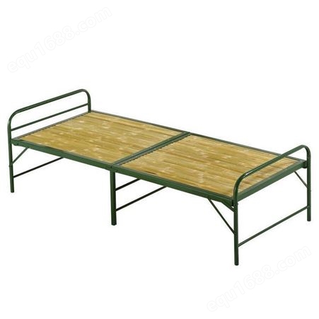 厂家直供民政应急救灾竹板床折叠床陪护对折床简竹条床