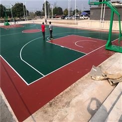 学校人造草坪 透气型 塑胶跑道 篮球场建设施工